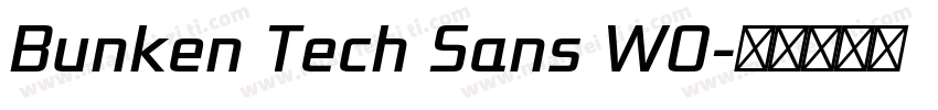 Bunken Tech Sans W0字体转换